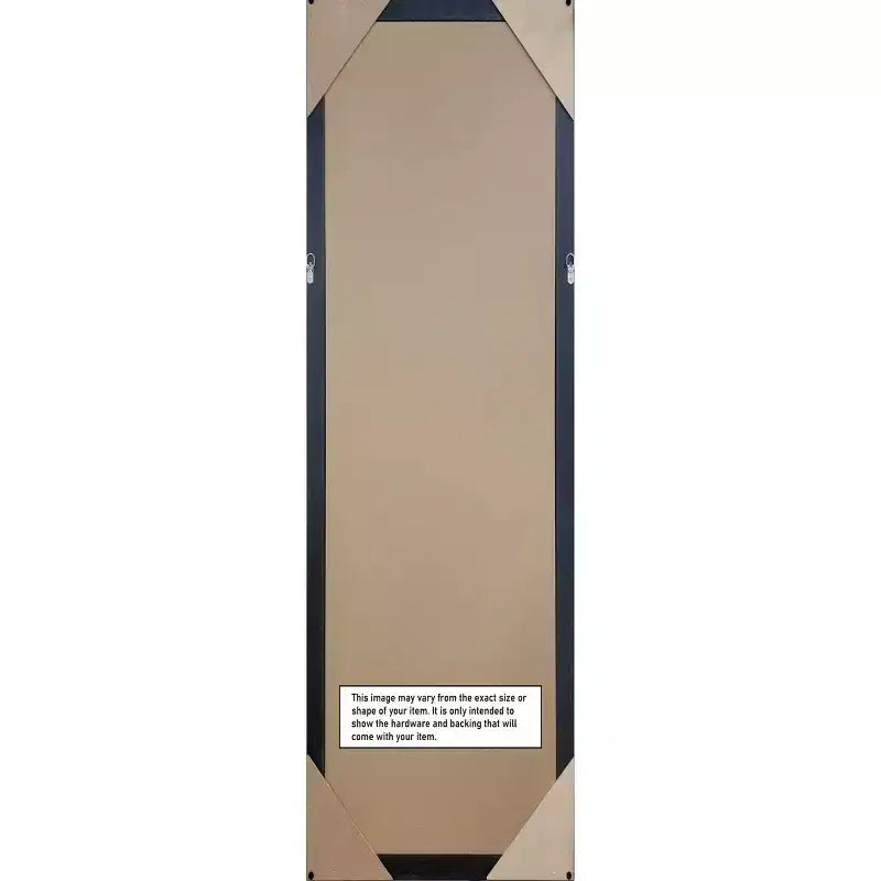 Miroir de porte sur pied encadré de bois blanc et bleu, simple