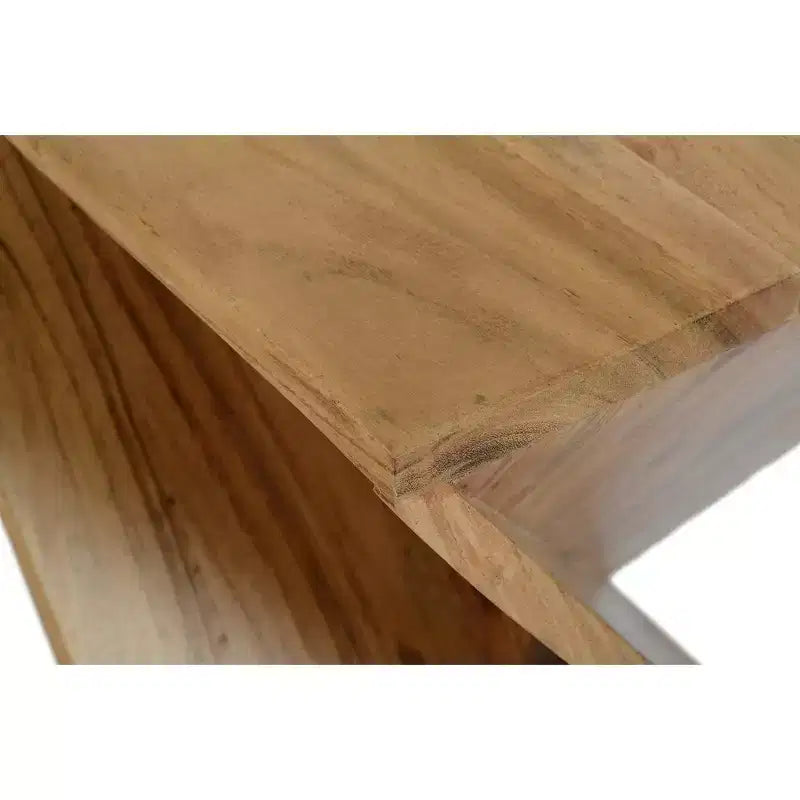 Table d'appoint moderne carrée en bois massif marron, 1 pièce