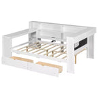 Lit d'angle beige/gris avec rangement, LED et bureau – Lit simple/double, 1 personne