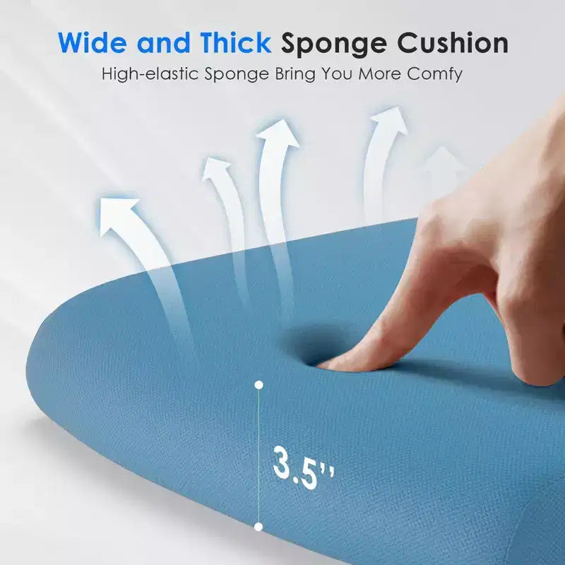 Chaise de bureau ergonomique en maille noire/bleue/grise avec support lombaire, appui-tête réglable et accoudoirs 3D, 1 place
