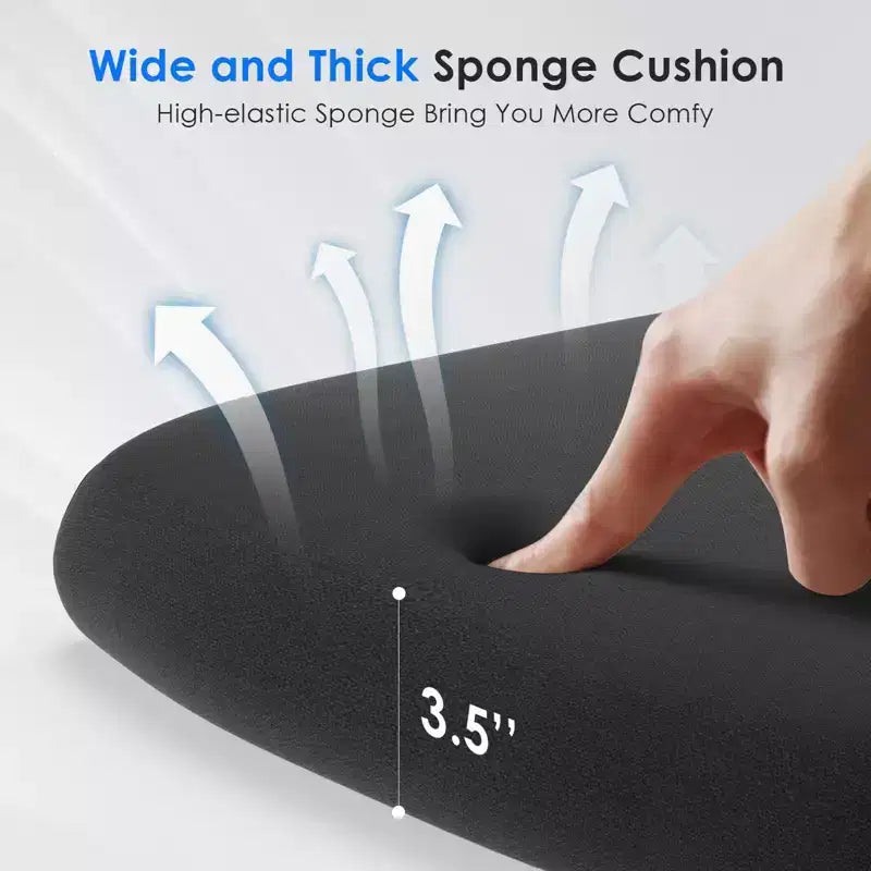 Chaise de bureau ergonomique en maille noire/bleue/grise avec support lombaire, appui-tête réglable et accoudoirs 3D, 1 place