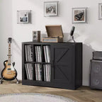 Meuble tourne-disque brun en bois de grange, 1 personne