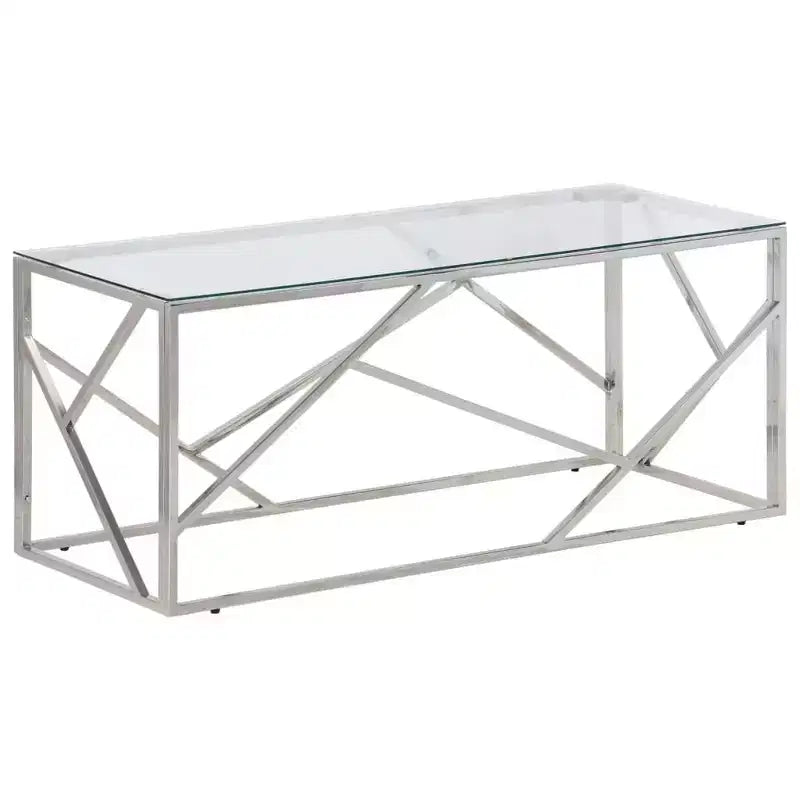 vidaXL Coffee Table Accent End Table Living Room Furniture Stainless Steel