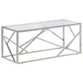vidaXL Coffee Table Accent End Table Living Room Furniture Stainless Steel
