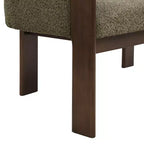Causeuse moderne en bouclette, assise 2 places, frêne clair/noyer