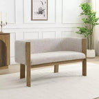 Christopher Knight Home Zhen 48.5 Modern Rubberwood Boucle Upholstered Sofa