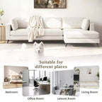 Canapé d'angle en L, 3 pièces, 4 places (beige / bleu / vert / kaki)
