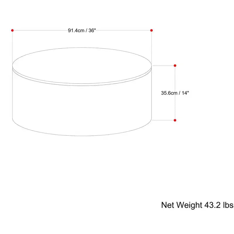 Table basse ronde en tambour pour 1 personne, bois de manguier massif, 36", noire / Briarsmoke / noyer brun / patine blanche