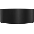 Table basse ronde en tambour pour 1 personne, bois de manguier massif, 36", noire / Briarsmoke / noyer brun / patine blanche