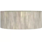 Table basse ronde en tambour pour 1 personne, bois de manguier massif, 36", noire / Briarsmoke / noyer brun / patine blanche