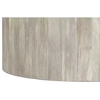 Table basse ronde en tambour pour 1 personne, bois de manguier massif, 36", noire / Briarsmoke / noyer brun / patine blanche