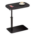 Side Table Sofa Tray for Couch, Minimalist Height Adjustable End Table, Heavy Metal Base Swivel Sofa Bed Bathroom Study TV Tray C-Shaped