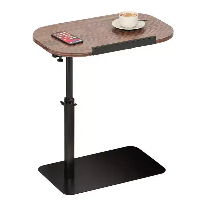 Table d'appoint en C à hauteur réglable, Noir / Chêne / Noyer, Unité