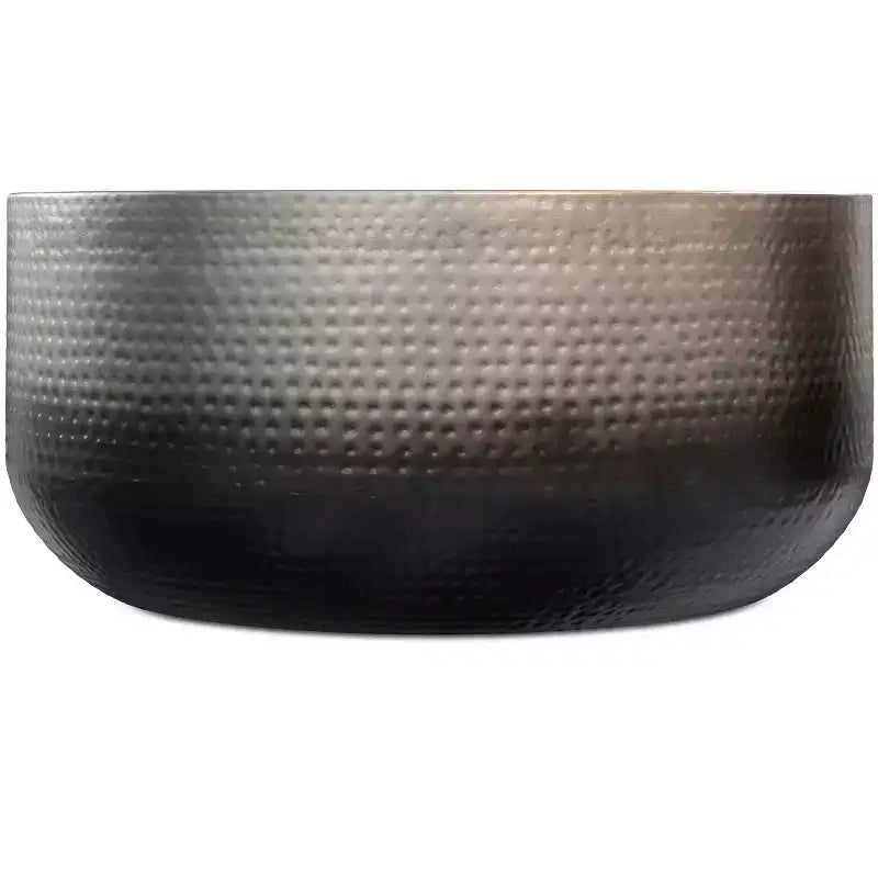 Table basse ronde en fer Ombre argenté, 1 pièce