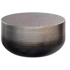 Table basse ronde en fer Ombre argenté, 1 pièce