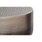 Table basse ronde en fer Ombre argenté, 1 pièce