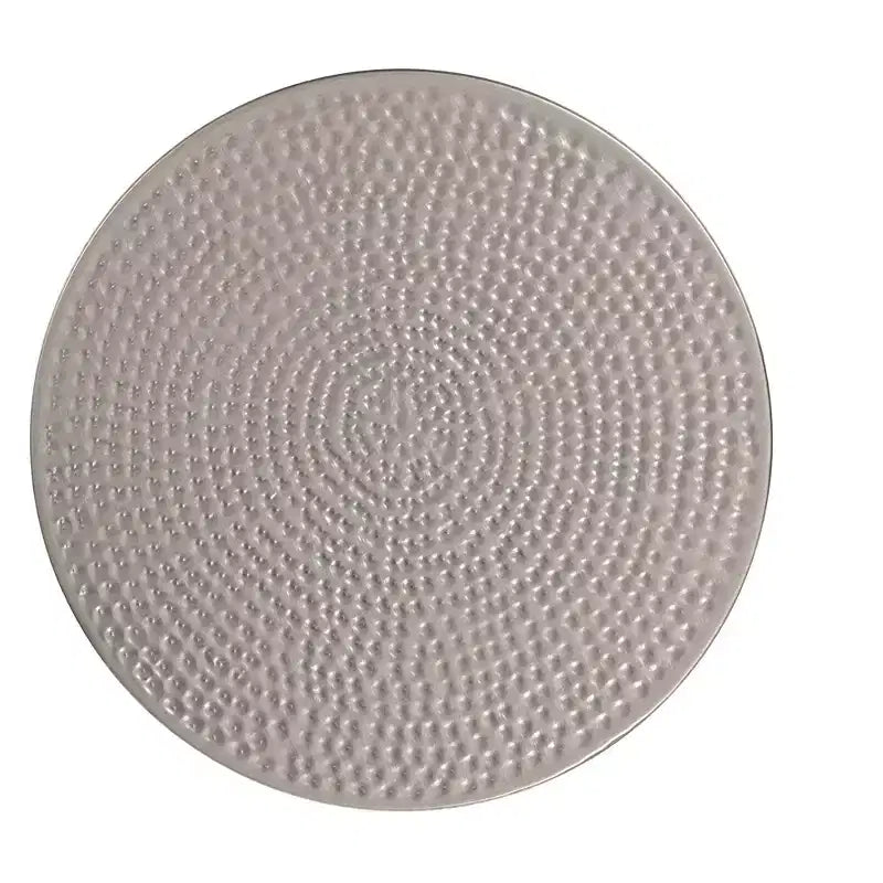 Table basse ronde en fer Ombre argenté, 1 pièce