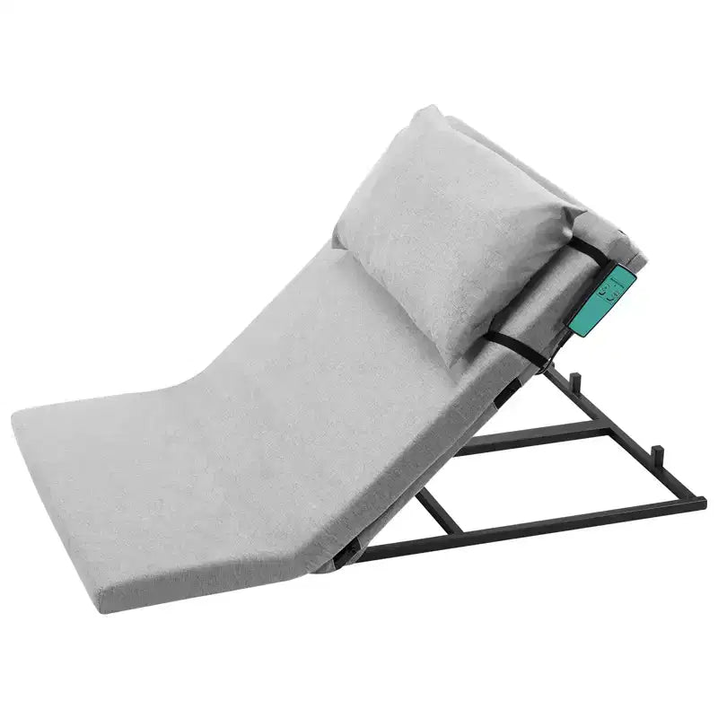 VEVOR Electric Lifting Backrest for Bed, 300 lbs Capacity, 4-68 Adjustable Lifting Bed Backrest, with Headrest & Legrest, Machine Washable, Gray
