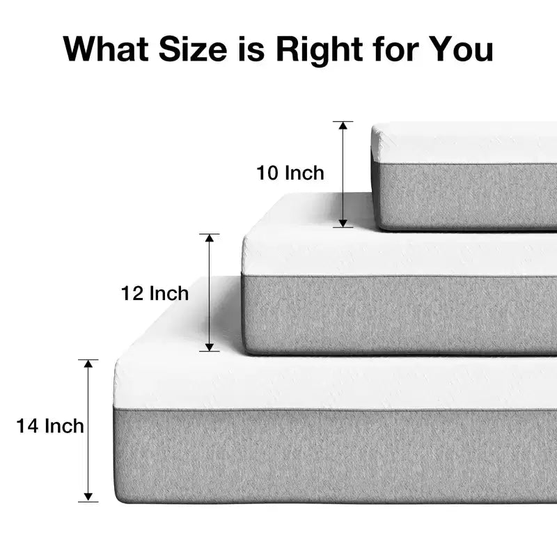 Matelas en mousse à mémoire de forme de gel, fermeté moyenne, blanc, 25 cm, une place