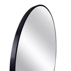 Miroir mural rond de 91 cm, noir / or / argent, cadre en métal, pour 1 pièce
