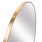 Miroir mural rond de 91 cm, noir / or / argent, cadre en métal, pour 1 pièce