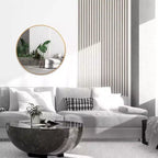 Miroir mural rond de 91 cm, noir / or / argent, cadre en métal, pour 1 pièce