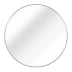 Miroir mural rond de 91 cm, noir / or / argent, cadre en métal, pour 1 pièce