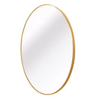 Miroir mural rond de 91 cm, noir / or / argent, cadre en métal, pour 1 pièce