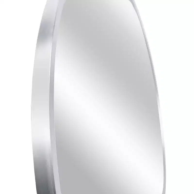 Miroir mural rond de 91 cm, noir / or / argent, cadre en métal, pour 1 pièce