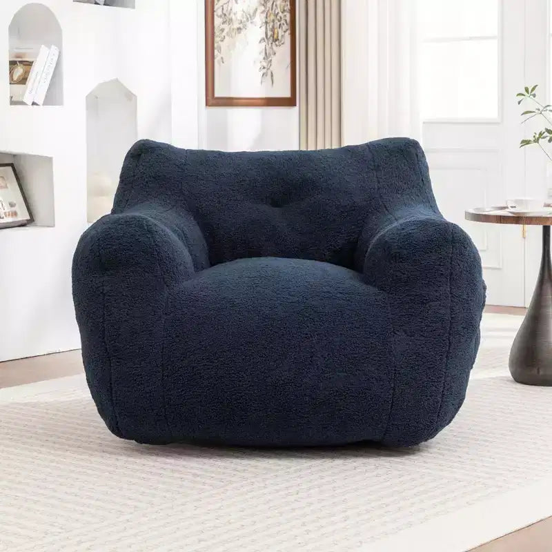 Bean Bag Chair, Bean Bag Sofa Chair with Armrests Stuffed High-Density Foam, Lazy Sofa Comfy Chairs BeanBag Chair for Adults in Living Room