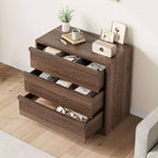 Bois naturel, commode à 3 tiroirs, usage unique