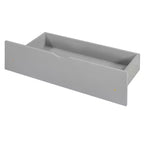 Lit superposé triple gris, taille double et double, pour 3 personnes, avec 2 tiroirs de rangement