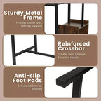 Table de bar industrielle marron rustique et noire pour 1 personne