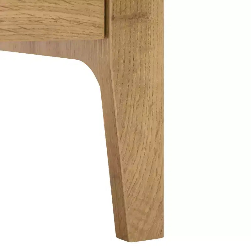 Meuble TV 2 portes 1 tiroir Chêne/Laiton, Jusqu'à 42"