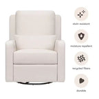 Fauteuil inclinable électrique et pivotant gris avec port USB, 1 place