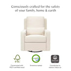 Fauteuil inclinable électrique et pivotant gris avec port USB, 1 place