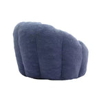 Fauteuil poire en fausse fourrure avec accoudoirs, une place