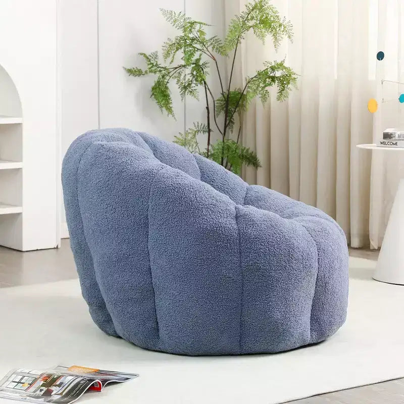 Fauteuil poire en fausse fourrure avec accoudoirs, une place
