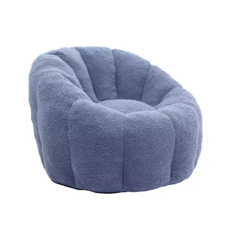 Fauteuil poire en fausse fourrure avec accoudoirs, une place