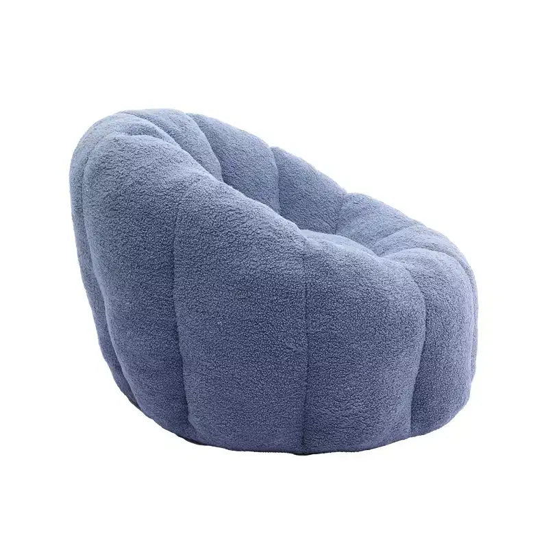 Fauteuil poire en fausse fourrure avec accoudoirs, une place