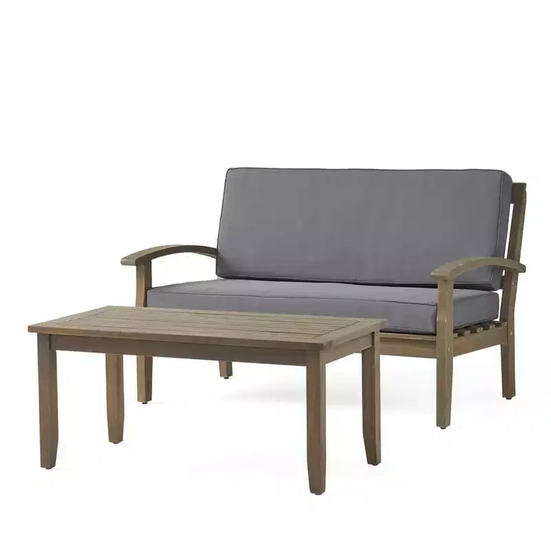 Causeuse 2 places et table basse