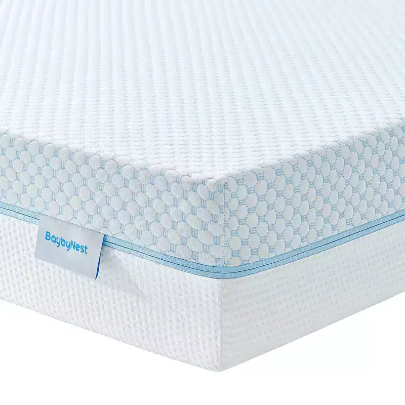 BaybyNest 6 Dual Sided Crib & Toddler Mattress - Cooling Gel Memory Foam,Lux Cooling Touch Cover for Infant All-Night Comfort - CertiPUR-US Certified