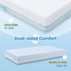 Matelas double face blanc pour lit de bébé et tout-petit, pour 1 enfant