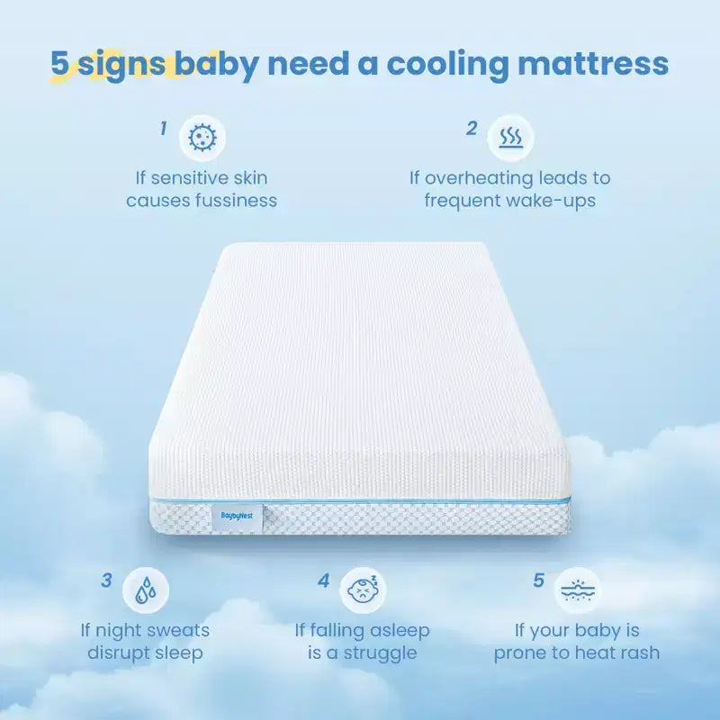 Matelas double face blanc pour lit de bébé et tout-petit, pour 1 enfant