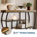 Console 4 niveaux avec rangement ouvert – Plateau imitation marbre, cadre en métal, plusieurs couleurs