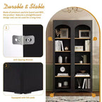 Meuble TV de ferme 3 pièces noir/gris, style Mid-Century, convient aux téléviseurs jusqu'à 70 po