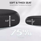 Chaise de bureau noire en maille à dossier haut, simple