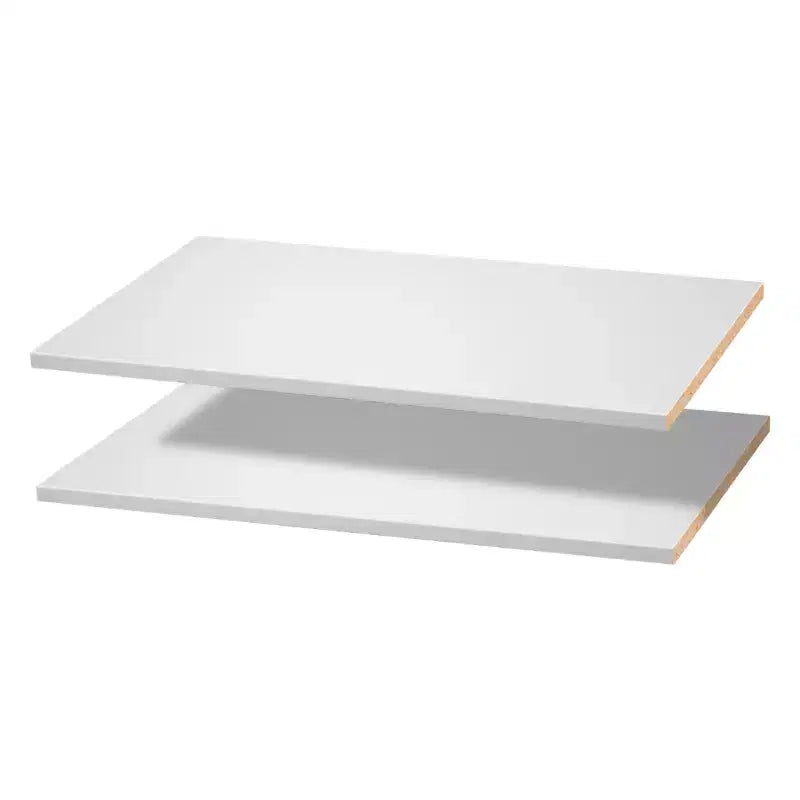 VEVOR Melamine Shelves, 2 Piece, Wooden Cabinet Shelves Cut to Size for Closet System, Replacement Cabinet Shelf, Versatile Use Wardrobe Board,White