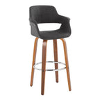Tabouret de bar rembourré anthracite avec accoudoirs et pivotant, lot de 2