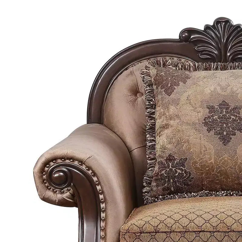 Fauteuil d'appoint en tissu expresso avec oreiller, 1 place